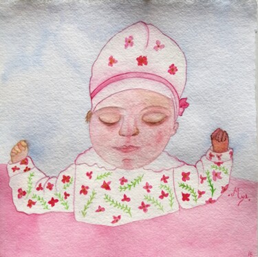 Peinture intitulée "Mya" par Laure Barlet, Œuvre d'art originale, Aquarelle