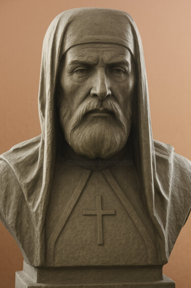 「Sculptural portrait…」というタイトルの彫刻 Leonid Shatsylo (Leo Adam)によって, オリジナルのアートワーク, キャスティング
