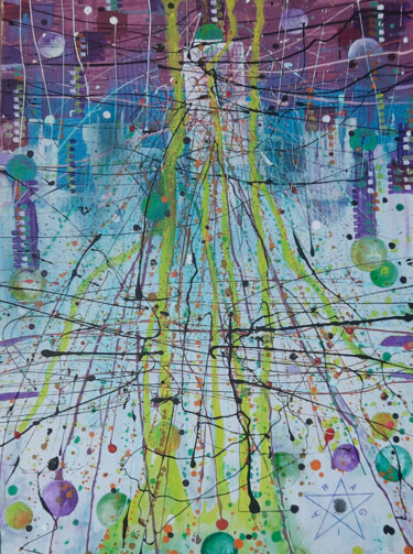 Painting titled "VENKE" by Dragos Bagia, Original Artwork, Acrylic