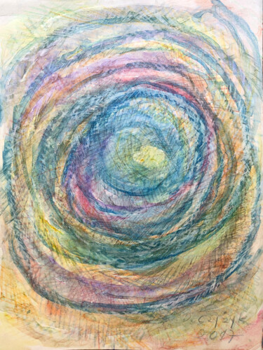 印花与版画 标题为“Koła B” 由Danuta Elzbieta Czyzyk, 原创艺术品, 水彩