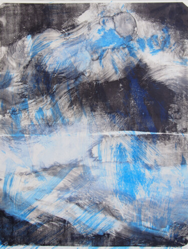 Painting titled "Du ciel 2" by Ln Le Cheviller, Original Artwork, Ink