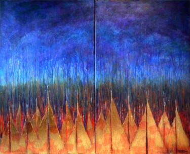 绘画 标题为“Golden Sails at Sun…” 由Rakhmet Redzhepov, 原创艺术品, 丙烯