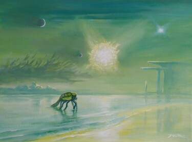 Painting titled "Reservation" by Anton Amit, Original Artwork, Acrylic