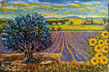 Pintura titulada "Árvore de oliveira" por Osmar Ropelatto, Obra de arte original, Acrílico