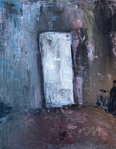 绘画 标题为“THE DOOR” 由Waldemar Pars, 原创艺术品, 油 安装在木质担架架上