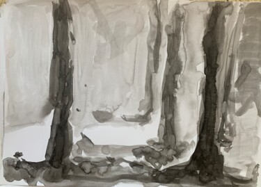Painting titled "Further into the fo…" by Ekaterina Belukhina, Original Artwork, Ink