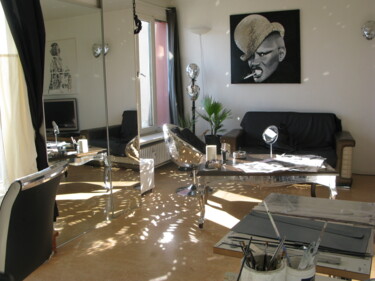 Design intitulée "mosaic mirror work…" par David Maars, Œuvre d'art originale, Meuble