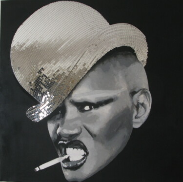 Peinture intitulée "Grace Jones" par David Maars, Œuvre d'art originale, Acrylique Monté sur Châssis en bois