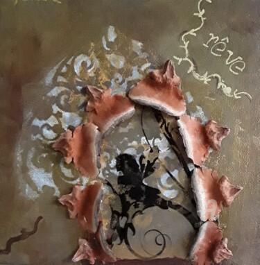 Peinture intitulée "IMAGINAIRE" par Danielle Alzonne, Œuvre d'art originale, Acrylique Monté sur Châssis en bois