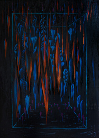 绘画 标题为“Flor de Fogo” 由Jota., 原创艺术品, 墨