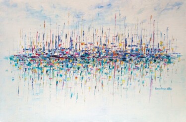 BRUITS DE MATS Schilderij getiteld "BRUITS DE MATS" door Cardoso Manu, Origineel Kunstwerk, Olie Gemonteerd op Frame voor houten brancard