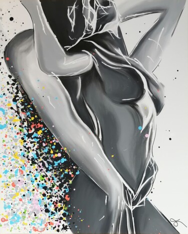 A'Corps Parfaits Peinture intitulée "A'Corps Parfaits" par Jessie Raveleau, Œuvre d'art originale, Acrylique Monté sur Châssis en bois