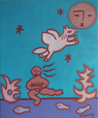 Peinture intitulée "AUBADE" par Adele Mosonyi, Œuvre d'art originale, Huile Monté sur Châssis en bois