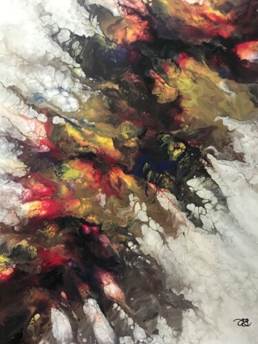 Embrasement Painting titled "Embrasement" by Chantal Gosselin, Original Artwork, Acrylic Mounted on Wood Stretcher frame