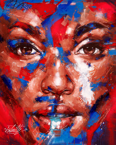 Painting titled "Kamaria" by Istraille, Original Artwork, Acrylic Mounted on Wood Stretcher frame