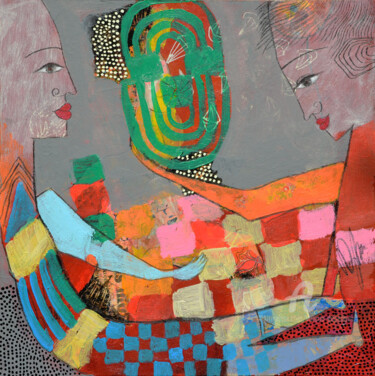 Peinture intitulée "viens voir mon trés…" par Valérie Depadova, Œuvre d'art originale, Acrylique