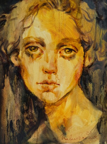 Melancholy about you 绘画 标题为“Melancholy about you” 由Isolde Pavlovskaya, 原创艺术品, 油 安装在纸板上
