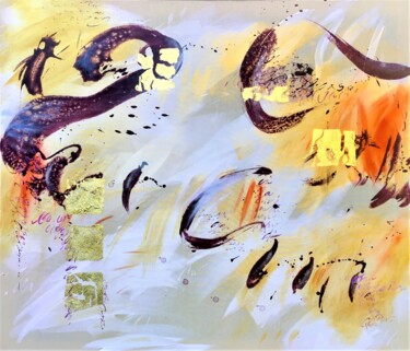 Painting titled "Elan" by Caroline Keller, Original Artwork, Oil