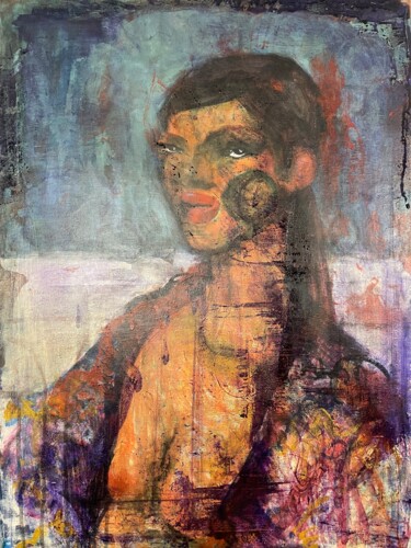 Painting titled "the Confidence" by Sophie Skripko, Original Artwork, Acrylic