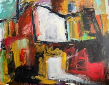 Painting titled "Village d’automne" by Mgx, Original Artwork, Acrylic