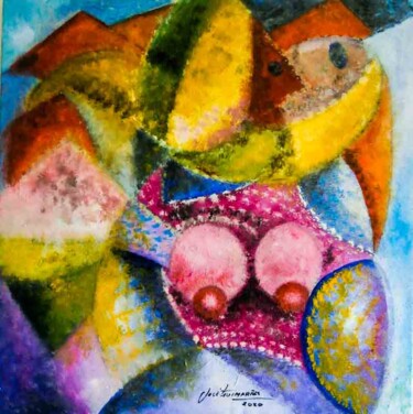 Painting titled "Complexidades do Ex…" by Antonio Guimaraes, Original Artwork, Acrylic