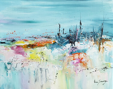 Peinture intitulée "Ecume multicolore" par Âme Sauvage, Œuvre d'art originale, Acrylique Monté sur Châssis en bois