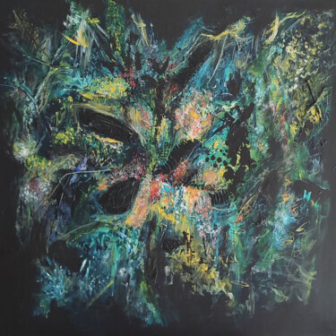 Malerei mit dem Titel "Profondeur - grand…" von Âme Sauvage, Original-Kunstwerk, Acryl Auf Keilrahmen aus Holz montiert
