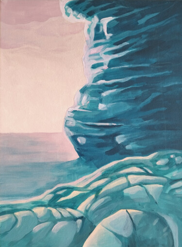 Painting titled "Shrimp bay" by Olga Forna, Original Artwork, Acrylic