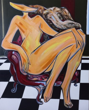 Peinture intitulée "" je te veille dans…" par Sam Keusseyan, Œuvre d'art originale, Acrylique