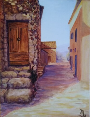 Peinture intitulée "Hameau des Cléments" par Muriel Thoreau, Œuvre d'art originale, Huile