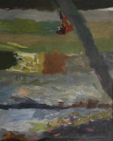 Peinture intitulée "Arbre penché vers l…" par Olga Richir, Œuvre d'art originale, Huile