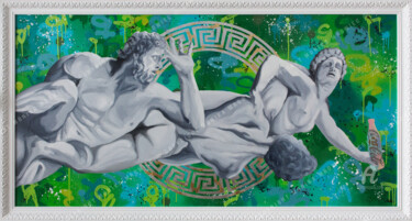 Battle for the Coca-Cola Painting titled "Battle for the Coca…" by Monika Mrowiec, Original Artwork, Oil