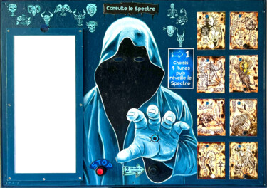 绘画 标题为“Consulte le Spectre…” 由Patrice Le Houedec, 原创艺术品, 油 安装在木板上