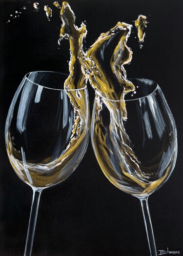 Painting titled "Fragile moments" by Liza Illichmann, Original Artwork, Acrylic Mounted on Wood Stretcher frame