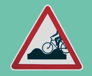 Peinture et panneau changée :  "Route en vélo"