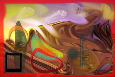 Digitale Kunst mit dem Titel "Neptune On 456 000…" von Marc Bulyss, Original-Kunstwerk, Digitale Malerei