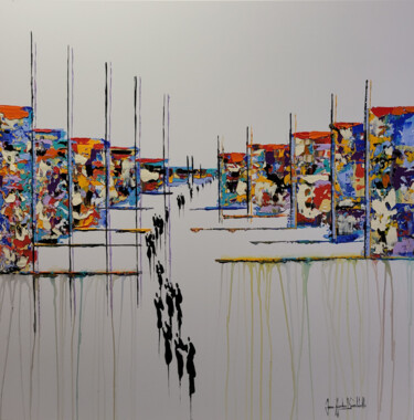 Painting titled "STREET ART 2022" by Jean-Humbert Savoldelli, Original Artwork, Acrylic Mounted on Wood Stretcher frame