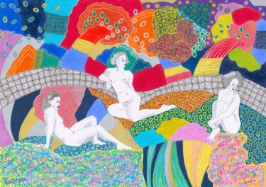 Vent d'Est 图画 标题为“Vent d'Est” 由Virginie Dorseuil, 原创艺术品, 标记
