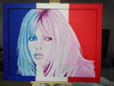 Painting titled "L'ange blond" by Orccia/Roccia, Original Artwork, Oil Mounted on artwork_cat.