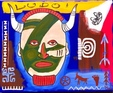 Painting titled "Tiki Ludo" by Patrice Le Houedec, Original Artwork, Acrylic
