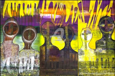 Peinture intitulée "THE FAMILY" par Laila Gauthier (LAILABAGAU), Œuvre d'art originale, Acrylique Monté sur Châssis en bois