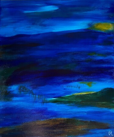Bleu , et quoi d'autre ... Peinture intitulée "Bleu , et quoi d'au…" par Marie Claude Lambert, Œuvre d'art originale, Acrylique