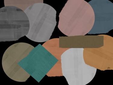 Collages titled "Circles Collage" by Vercmagnus, Original Artwork, Tape