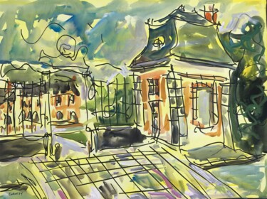 绘画 标题为“Dampierre 12” 由Jean-François Groisy, 原创艺术品, 水粉