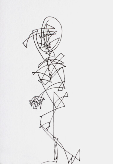 Drawing titled "Cosmonaut" by Nikolay Starostenko, Original Artwork, Marker