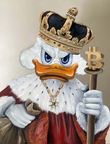Король Скрудж Макдак King Scrooge McDuck disney 绘画 标题为“Король Скрудж Макда…” 由Наталья Комар, 原创艺术品, 油