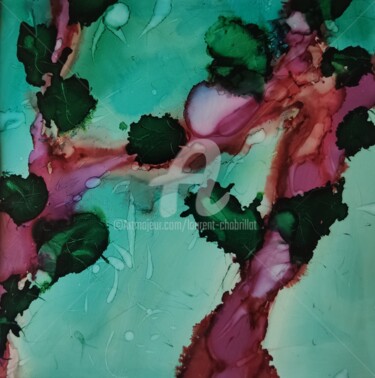 Peinture intitulée "végétal 2" par Laurent Chabrillat, Œuvre d'art originale, Encre