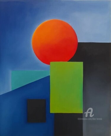 Peinture intitulée "Distanciamento" par Diva Laranja, Œuvre d'art originale, Huile
