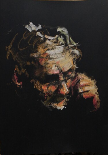 Dibujo titulada "Portrait Study insp…" por Dominique Dève, Obra de arte original, Pastel