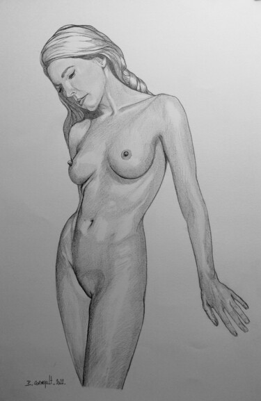 Ali Claire Model Drawing titled "Ali Claire Model" by Philippe Cormault, Original Artwork, Graphite